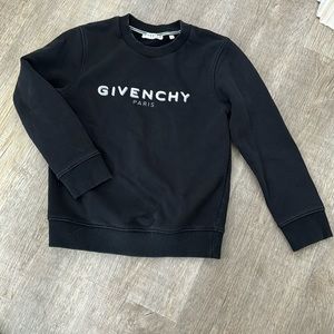 Black boys givenchy logo sweater in size 8